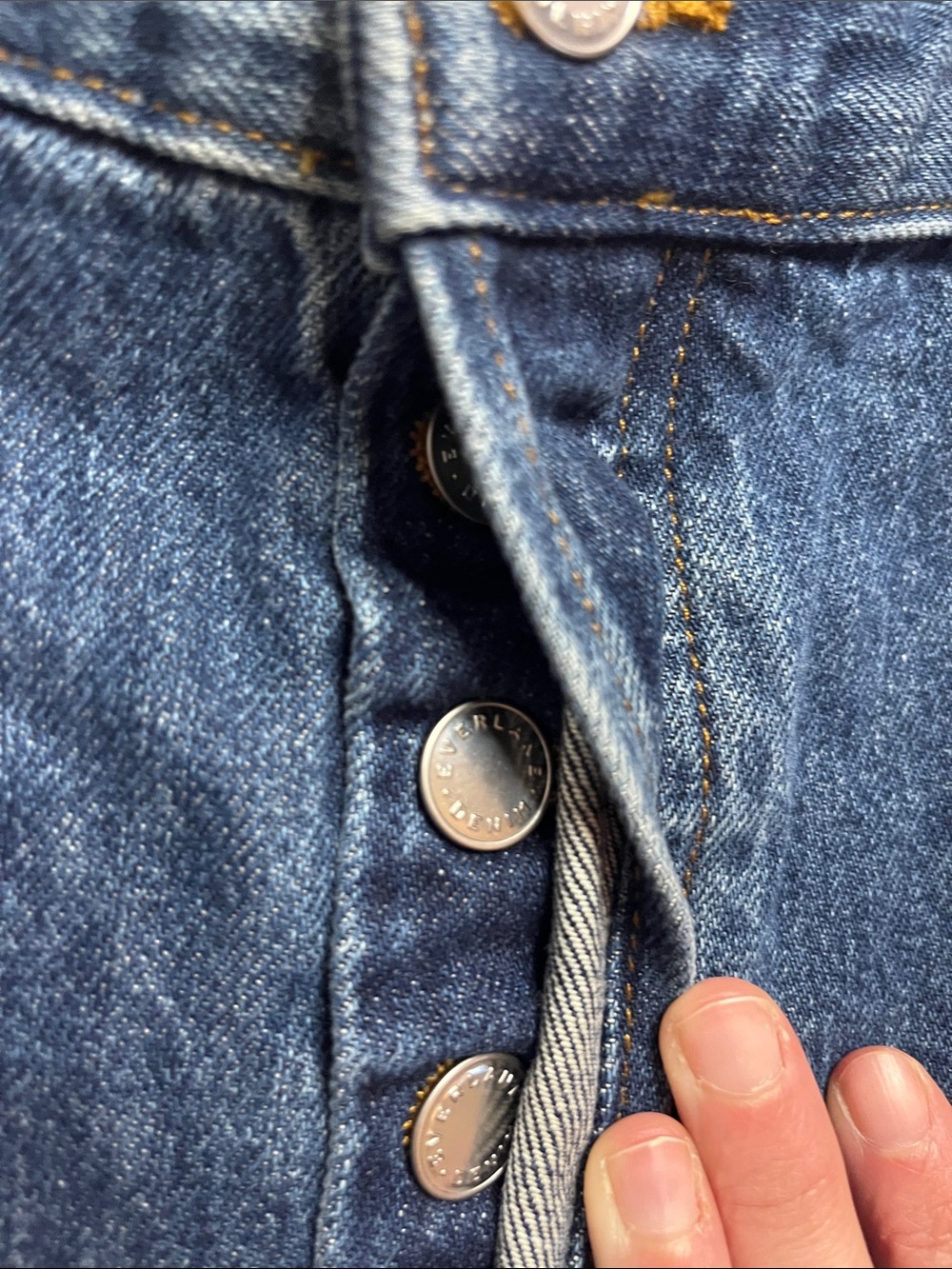 NWT Everlane The Everybody Jean Button Fly Organic Cotton Mid Rise Sz E10x32 - Picture 3 of 10